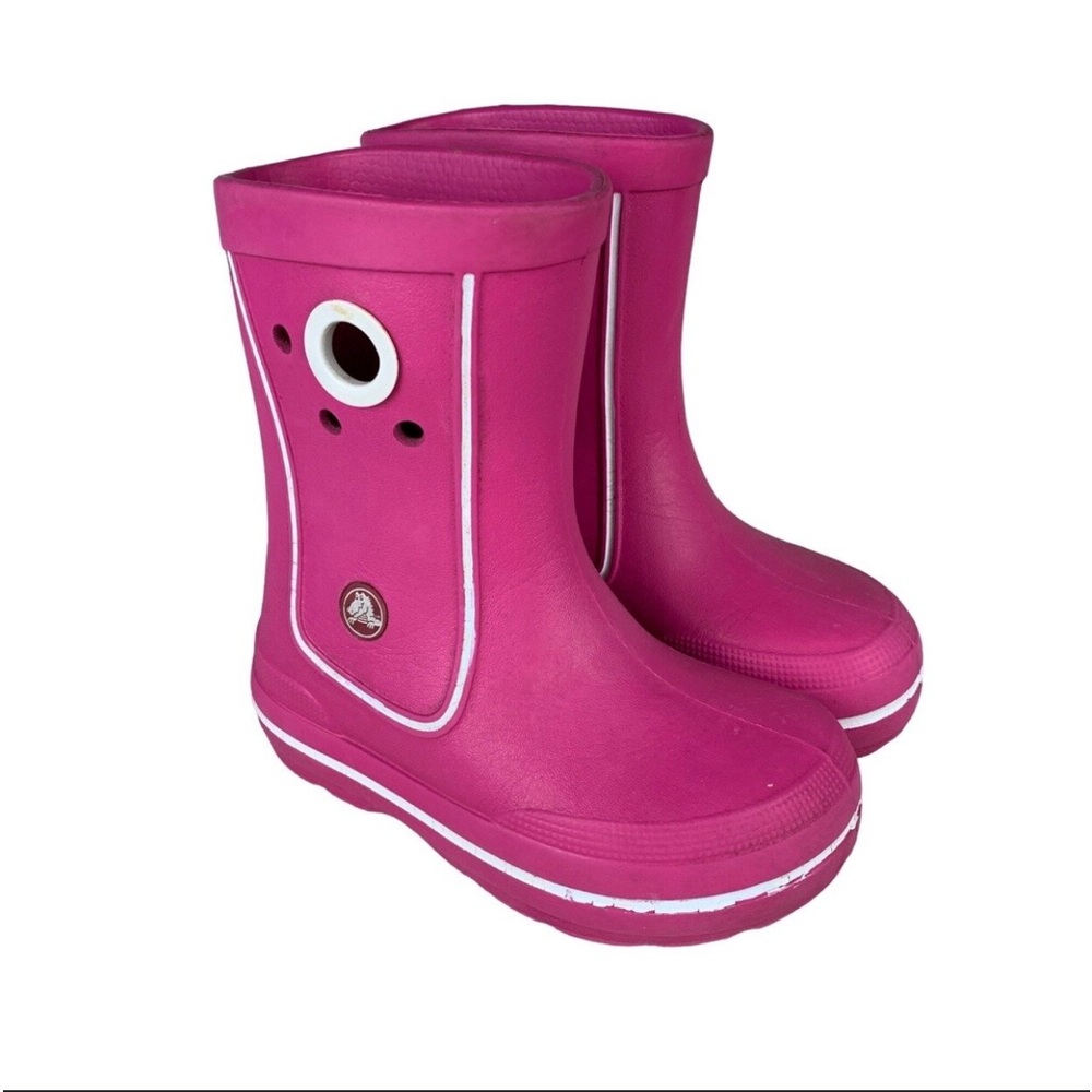 CROCS Pink Crocband Rain Boots